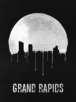 Grand Rapids Skyline Black Fine Art Print