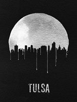 Tulsa Skyline Black Fine Art Print