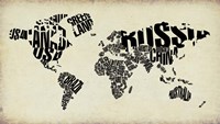 Typography World Map 4 Fine Art Print