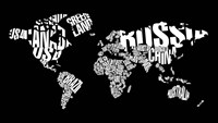 Typography World Map 6 Fine Art Print