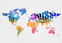 Typography World Map 7 Fine Art Print