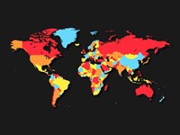 World Map Countries Fine Art Print