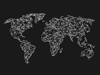 World Wire Map 3 Fine Art Print