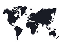 World Map Stylized Fine Art Print