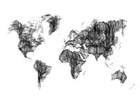 World Map Drawing 1 Fine Art Print