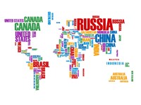 Typography World Map 8 Fine Art Print
