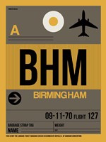 BHM Birmingham Luggage Tag I Fine Art Print