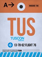 TUS Tuscon Luggage Tag II Fine Art Print