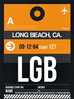 LGB Long Beach Luggage Tag II Fine Art Print