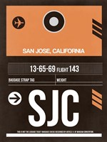 SJC San Jose Luggage Tag II Fine Art Print