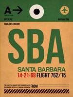 SBA Santa Barbara Luggage Tag I Fine Art Print