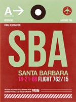 SBA Santa Barbara Luggage Tag II Fine Art Print