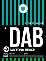 DAB Daytona Beach Luggage Tag II Fine Art Print