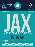 JAX Jacksonville Luggage Tag II Fine Art Print