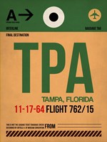 TPA Tampa Luggage Tag I Fine Art Print