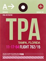 TPA Tampa Luggage Tag II Fine Art Print