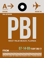 PBI West Palm Beach Luggage Tag II Fine Art Print