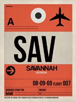 SAV Savannah Luggage Tag I Fine Art Print