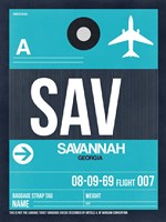 SAV Savannah Luggage Tag II Fine Art Print