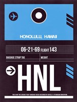 HNL Honolulu Luggage Tag II Fine Art Print