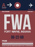 FWA Fort Wayne Luggage Tag II Fine Art Print