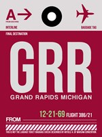 GRR Grand Rapids Luggage Tag II Fine Art Print