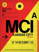 MCI Kansas City Luggage tag I Fine Art Print