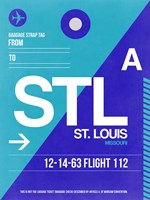 STL St. Louis Luggage Tag II Fine Art Print