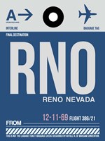 RNO Reno Luggage Tag II Fine Art Print