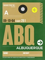 ABQ Albuquerque Luggage Tag I Fine Art Print