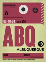 ABQ Albuquerque Luggage Tag II Fine Art Print