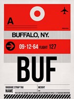 BUF Buffalo Luggage Tag I Fine Art Print