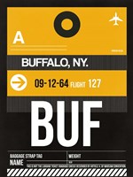 BUF Buffalo Luggage Tag II Fine Art Print