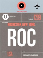 ROC Rochester Luggage Tag II Fine Art Print