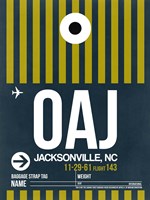 OAJ Jacksonville Luggage Tag II Fine Art Print