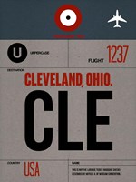 CLE Cleveland Luggage Tag I Fine Art Print