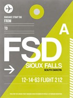 FSD Sioux Falls Luggage Tag II Fine Art Print