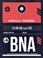 BNA Nashville Luggage Tag I Fine Art Print