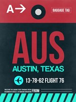 AUS Austin Luggage Tag II Fine Art Print