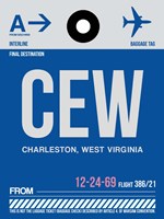 CEW Charleston Luggage Tag I Fine Art Print