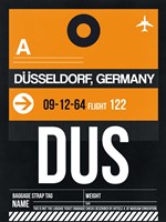 DUS Dusseldorf Luggage Tag II Fine Art Print