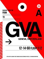 GVA Geneva Luggage Tag I Fine Art Print