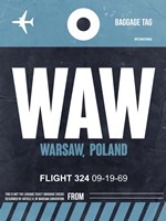 WAW Warsaw Luggage Tag II Fine Art Print