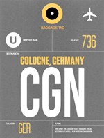 CGN Cologne Luggage Tag II Fine Art Print