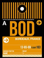 BOD Bordeaux Luggage Tag II Fine Art Print