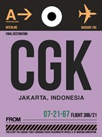 CGK Jakarta Luggage Tag I Fine Art Print