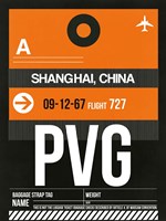 PVG Shanghai Luggage Tag II Fine Art Print