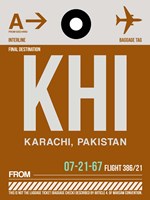 KHI Karachi Luggage Tag II Fine Art Print