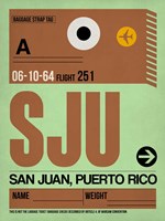SJU San Juan Luggage Tag I Fine Art Print