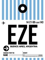 EZE Buenos Aires Luggage Tag I Fine Art Print